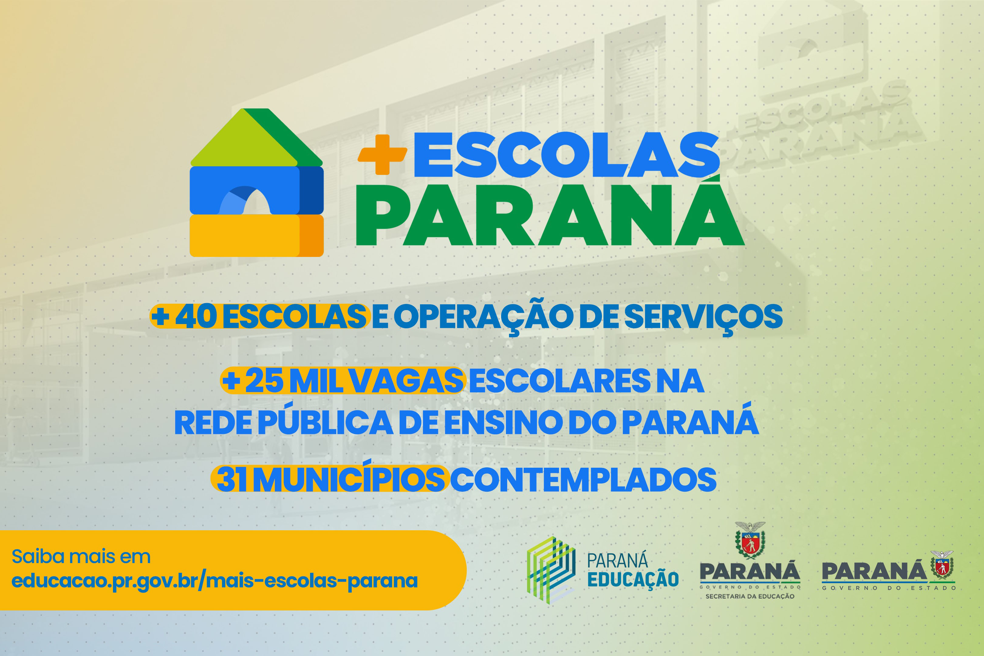 Banner Mais Escolas Paraná
