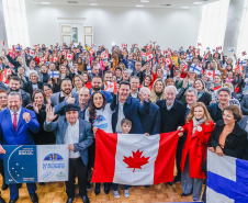 O lançamento do programa Ganhando o Mundo Professores aconteceu em Agosto no Palácio Iguaçu, em Curitiba.