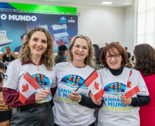 O lançamento do programa Ganhando o Mundo Professores aconteceu em Agosto no Palácio Iguaçu, em Curitiba.
