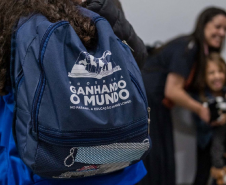 O lançamento do programa Ganhando o Mundo Professores aconteceu em Agosto no Palácio Iguaçu, em Curitiba.